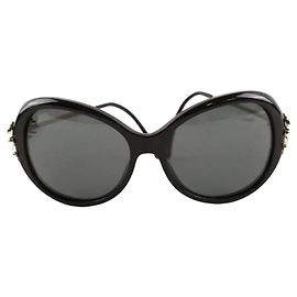 Occhiali da sole Chanel neri in plastica Nero