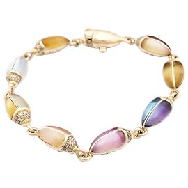 Autre Marque Bibi Van Der Velden Bracelet, «Mini Scarab Opal Eternity», rose gold, colored stones. Other