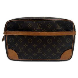 Clutch Louis Vuitton Monogram Compiegne 28 Marrom Bege