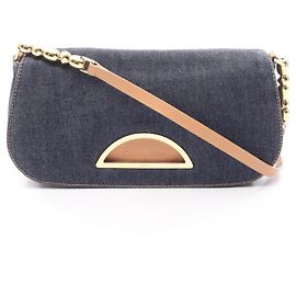 Borsa a Spalla Christian Dior Dior Maris Pearl Beige Blu navy
