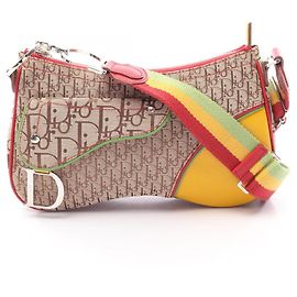 Sac pochettes Saddle Rasta Trotter Christian Dior Multicolore Beige