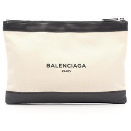 Borsa Balenciaga Navy Clip M Second Nero Crudo