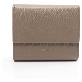 Céline Celine Small Trifold Wallet Beige