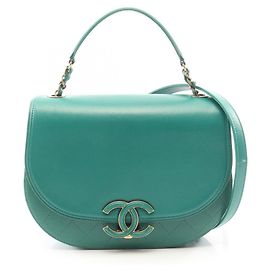 Bolsa de Ombro 2-Way Matelassé Chanel Verde