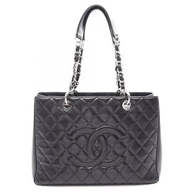 Sac cabas Chanel Matelassé Grand Shopping GST Noir