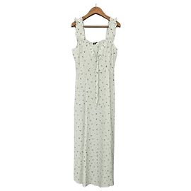 The Kooples Maxikleid mit Blumenmuster Pink Hellgrün