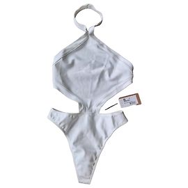Maiô uma peça Alaïa branco Branco