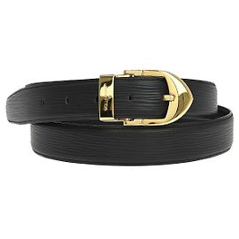 Louis Vuitton Classique Belt Epi Leather Black