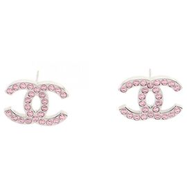 Pendientes Chanel Coco Mark B17K Plata Rosa