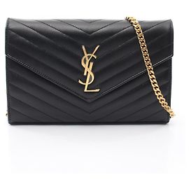 Yves Saint Laurent Cassandra Classic Shoulder Bag Black