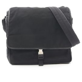Bolsa de ombro com aba Prada Preto