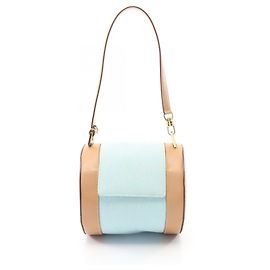 Bulgari Bolsa Bvlgari B-Zero1 Logomania Marrom Azul