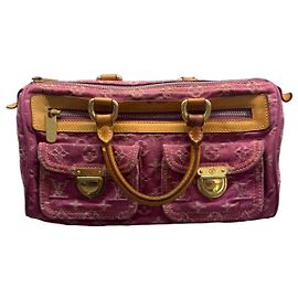 Sac Louis Vuitton Monogram Denim Speedy 30 Rose