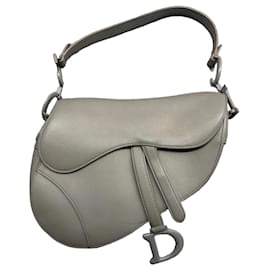 Sac à main Dior Saddle gris en cuir Gris