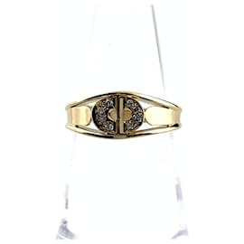 Christian Dior Ring aus Gelbgold mit kleinen Diamanten Gelb
