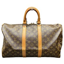 Sac Boston Louis Vuitton Keepall 45 Marron Monogramme