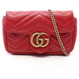 Borsa Gucci GG Marmont Super Mini Rosso