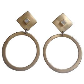 Autre Marque Boucles d'oreilles pendantes vintage Edouard Rambaud métal doré Autre