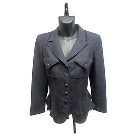 Chanel Vintage 2006 Spring Black 100% Silk Peplum Jacket - Size FR 42 Other