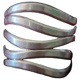 Christofle Pulseira Bracelete de Prata Entrelaçada Prata