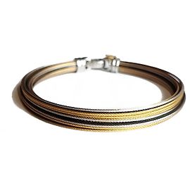 Autre Marque Charriol Pulsera Cables Multihilo Acero Inoxidable Dorado
