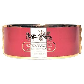Coach Bracelete de Esmalte Largo Roxo e Dourado Roxo