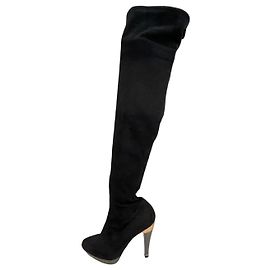 Stella Mc Cartney Stella McCartney Black Suede Over-the-Knee Boots Black