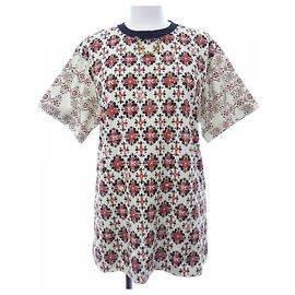 Camiseta de algodón Louis Vuitton Negro Roja Beige