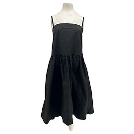 Autre Marque Vestido de algodón negro SUSUMU Negro