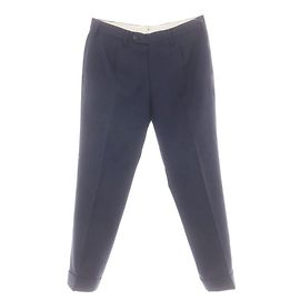 Autre Marque Anzughose aus SUPER 100'S Wolle Germano Blau Marineblau