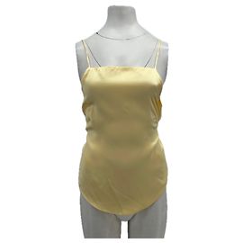 Autre Marque Top de seda amarelo HARMUR Amarelo