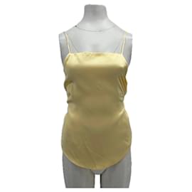 Autre Marque Top in seta giallo HARMUR Giallo