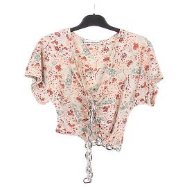 Top Paco Rabanne Rosa de Viscose com Detalhes de Corrente Rosa