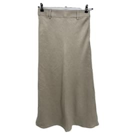 Autre Marque Jupe en lin beige Beige