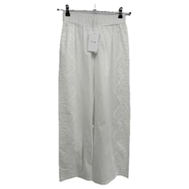 Autre Marque Calças de algodão branco Levate Branco