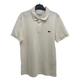 Polo Lacoste Beige in Cotone M Beige