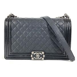 Borsa a Spalla Chanel Large Boy Chanel Matelassé Nero