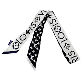 Sciarpa in seta Louis Vuitton Nero Bianco