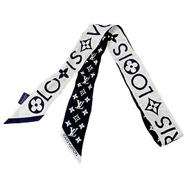 Louis Vuitton Seidenschal Schwarz Weiß