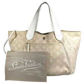 Bolsa Louis Vuitton Monogram Beach Line Caba Ipanema GM Bege