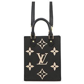 Bolsa Louis Vuitton Monogram Empreinte Petite Sac Plat Preto Multicor Monograma