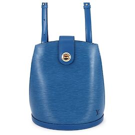 Borsa a Spalla Louis Vuitton Epi Cluny Blu