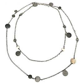 Hermès Collier long Hermes Sellier Confetti Argenté Doré