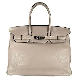Hermès Bolsa Hermes Birkin 35 Bege