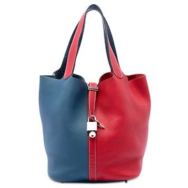 Hermès Picotin Lock 26 en Clemence bicolore rouge Rouge