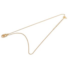 Colar com pingente oval com logotipo CD banhado a ouro Dior Gold Dourado