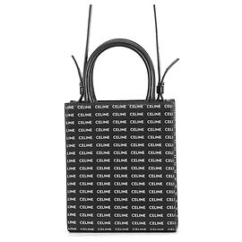 Céline Borsa a mano cabas verticale in pelle Celine Mini Nero Bianco