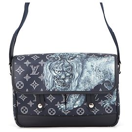 Louis Vuitton Monogram Shoulder Bag Navy blue Monogram