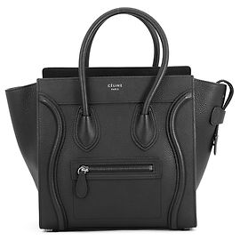 Céline Celine Black Leather Handbag Black