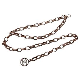 Chanel Coco Mark Vintage Chain Belt Brown Bronze